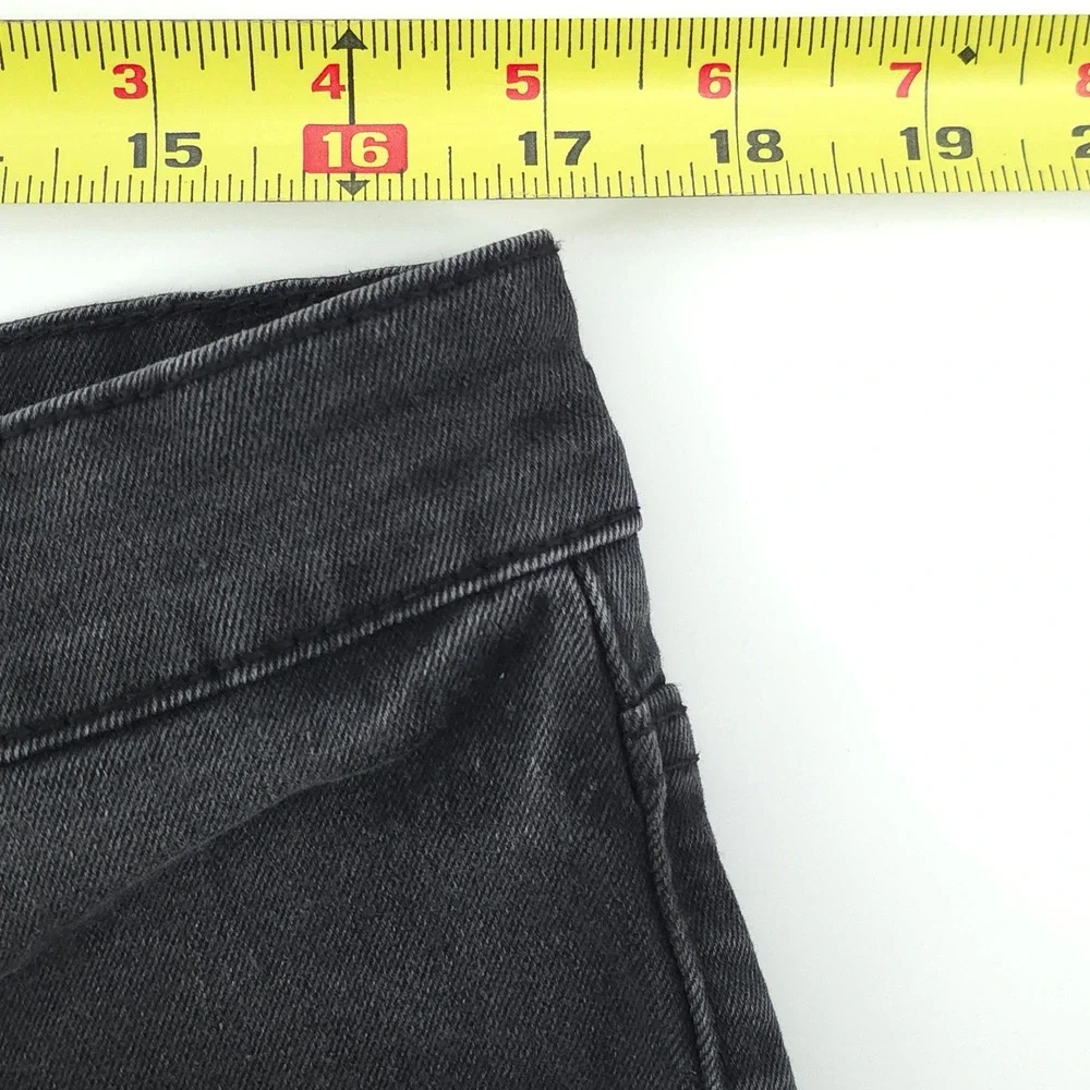 MBX Mens Jeans Slim Straight 32x32 Black Distressed Premium Denim Goods